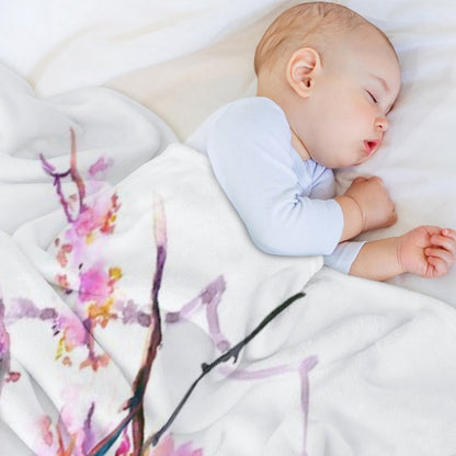Cherry Blossom Throw Blanket