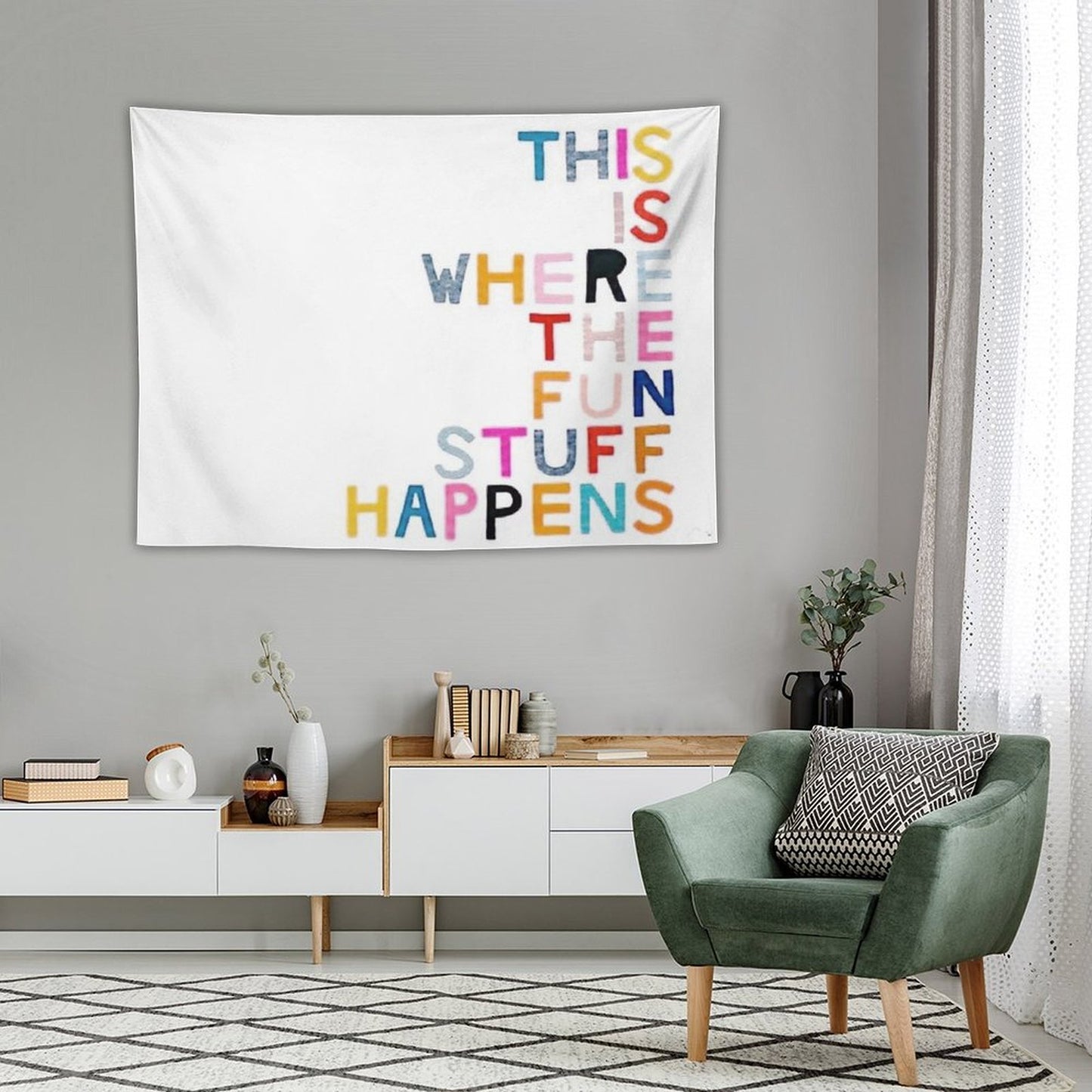 This Is Where The Fun Stuff Happens Tapestry