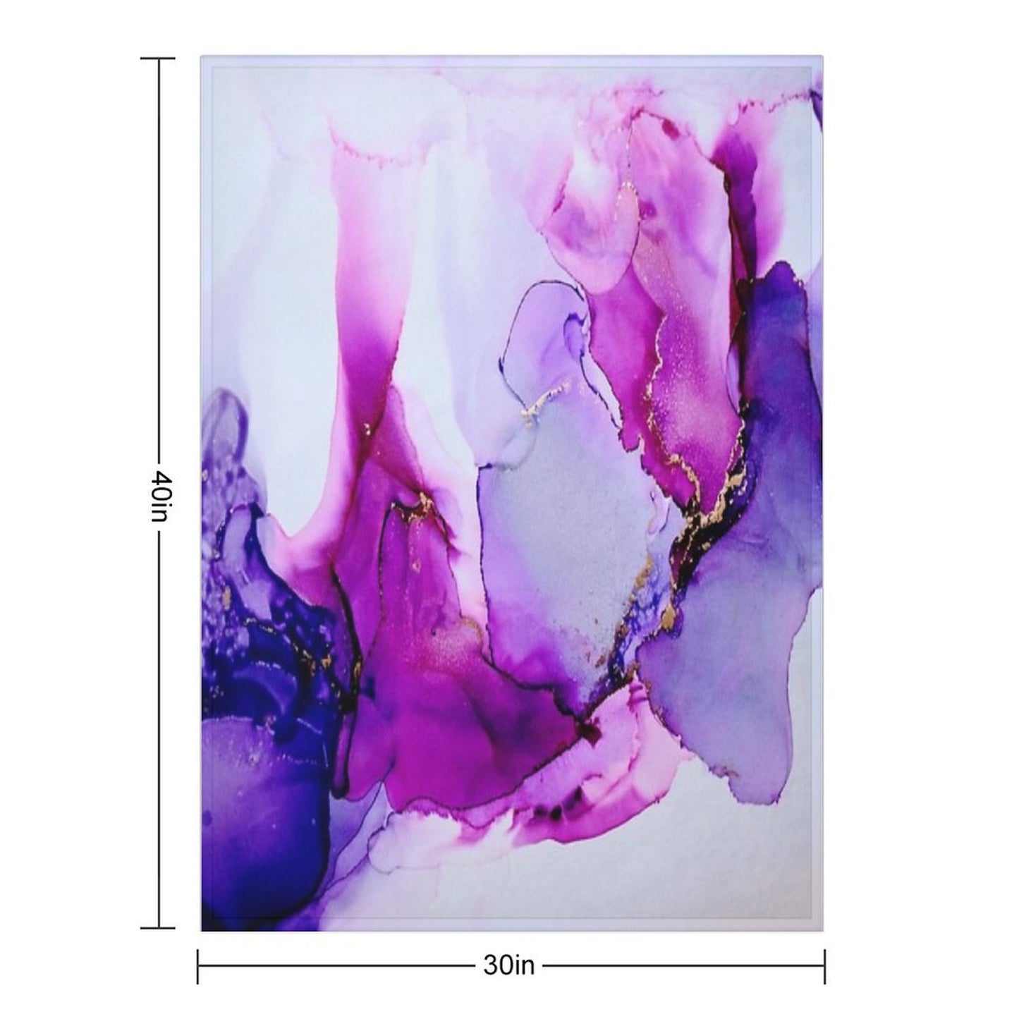 Purple Ink II Throw Blanket