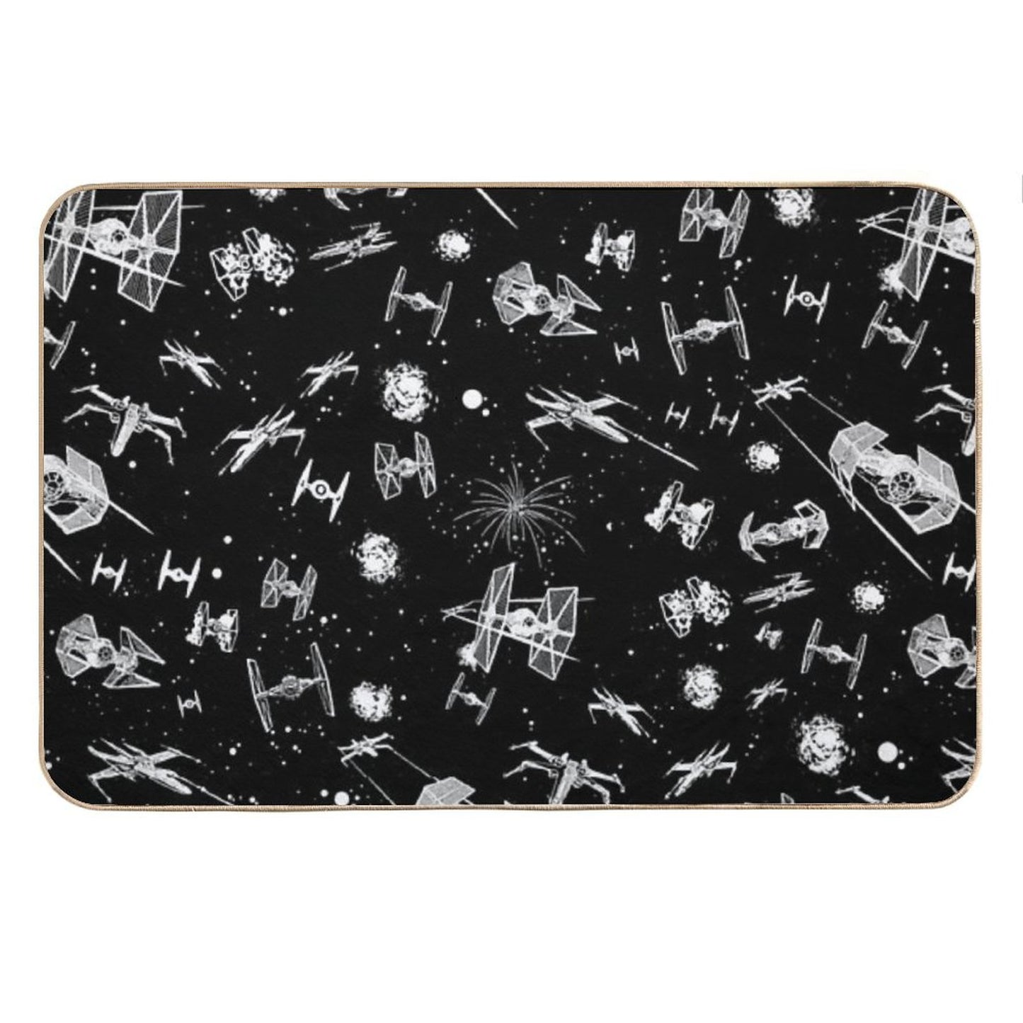 Space Ship Battle Bath Mat