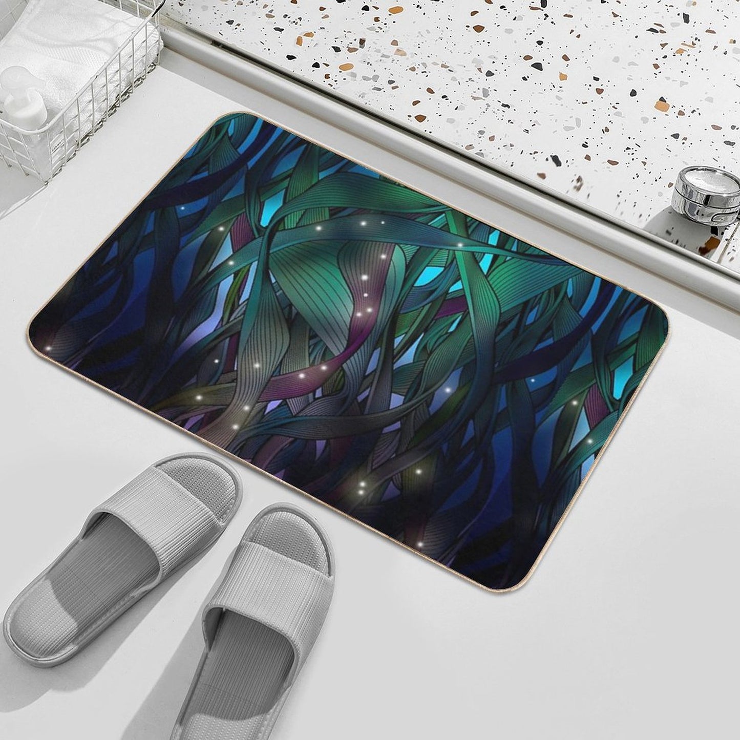 Nocturne (with Fireflies) Bath Mat