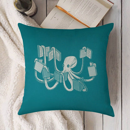 Armed With Knowledge Linen Throw Pillow Cover