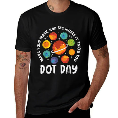 Make Mark Planets International Dot Day Men Boys Kids  Graphic-printed T-Shirt