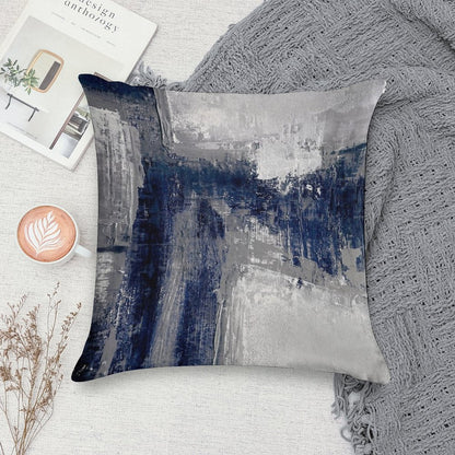 Blue Gray Abstract Soft Ultra-Soft Texture Throw Pillow