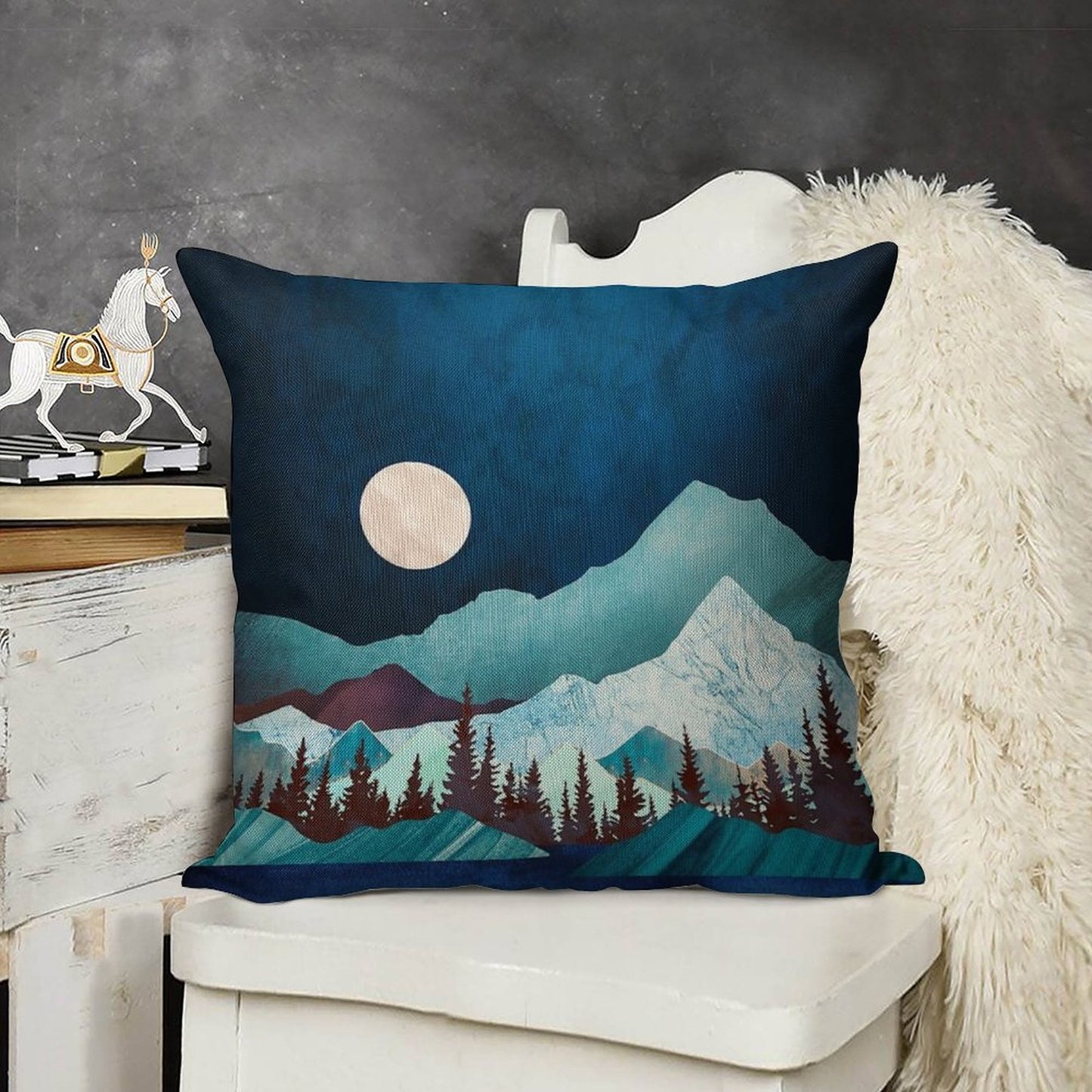 Moon Bay Linen Throw Pillow Cover