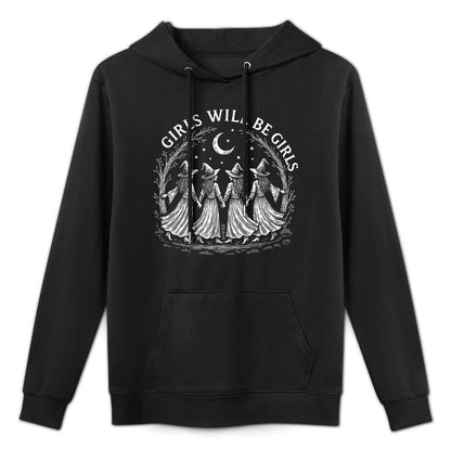 Girl Will Be Girls Witch Witchy Spooky Season Halloween Moisture-Wicking Hoodie
