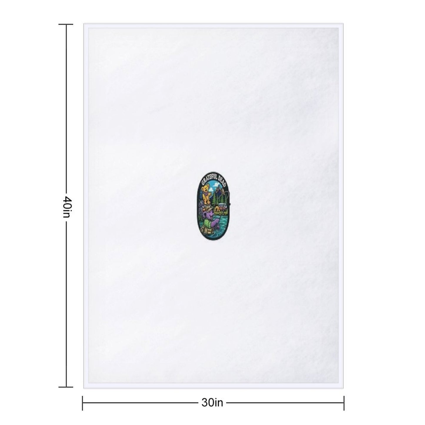 Grateful Dead Fly Fishing Throw Blanket