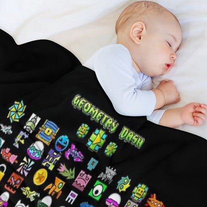 Geometry Dash Throw Blanket
