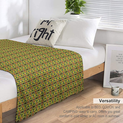 Red And Yellow Petal Medallions Throw Blanket