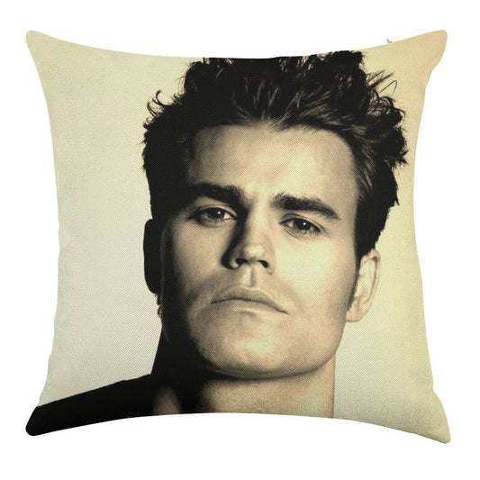 Paul Wesley GFY Linen Throw Pillow Cover