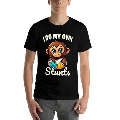 I Do My Own Stunts Broken Arm Gifts For Kids  Oversized Silhouette T-Shirt