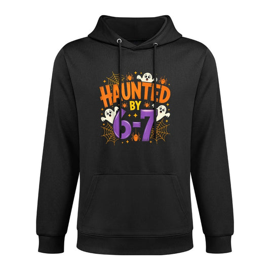 Haunted by 67 Funny Six Seven Meme Spooky Ghost Halloween Durable Construction Hoodie