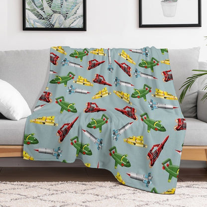 Thunderbirds Pattern Throw Blanket