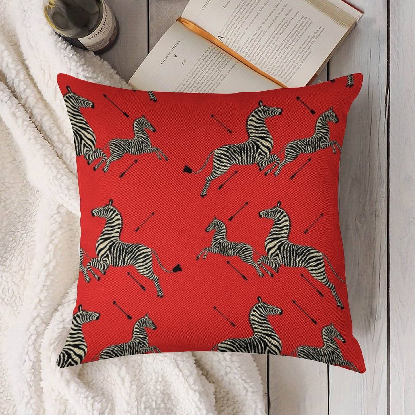 The Tenenbaums Zebra! Linen Throw Pillow Cover