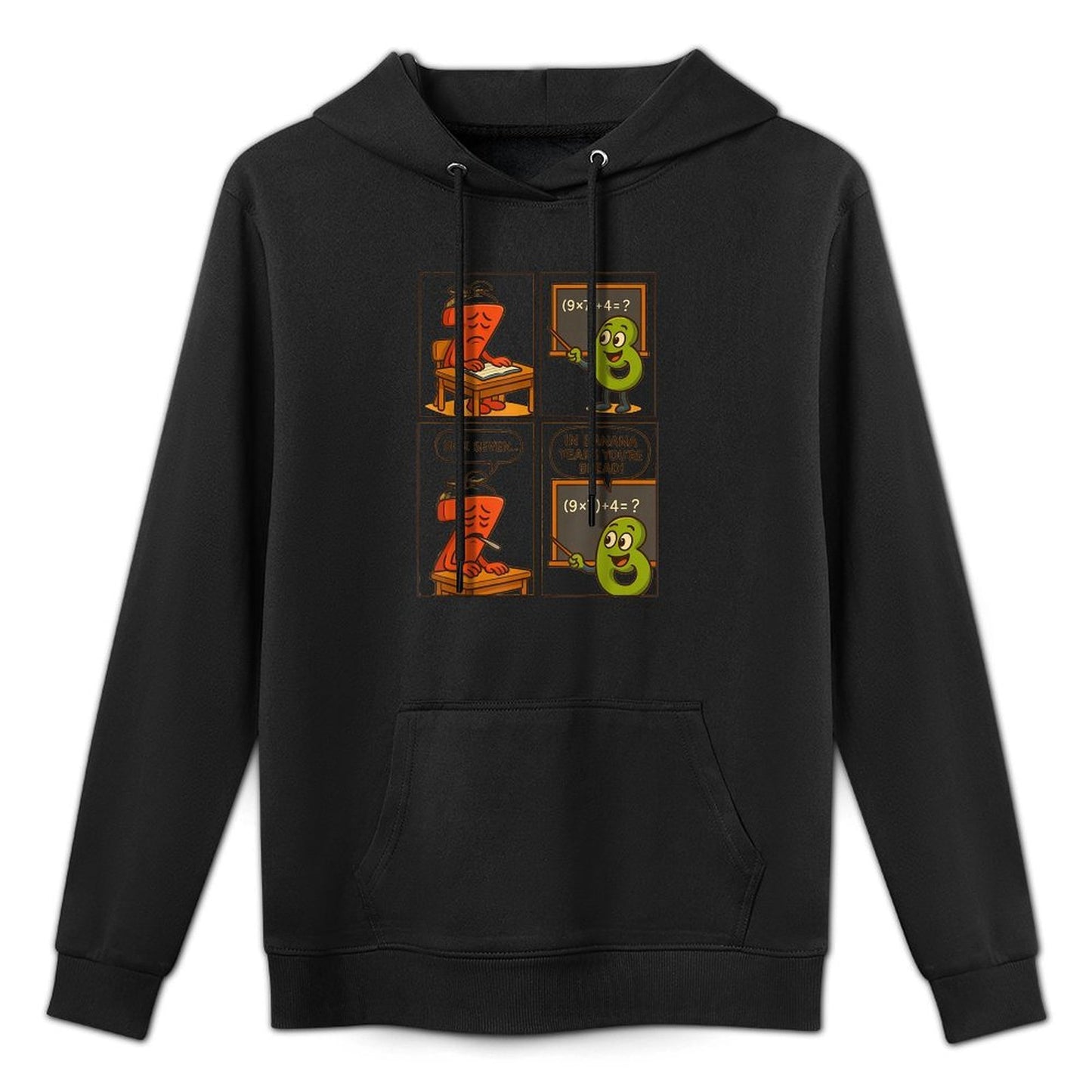 Comic Book Style Sick Seven Funny Meme 67 Cotton-Polyester Blend Hoodie