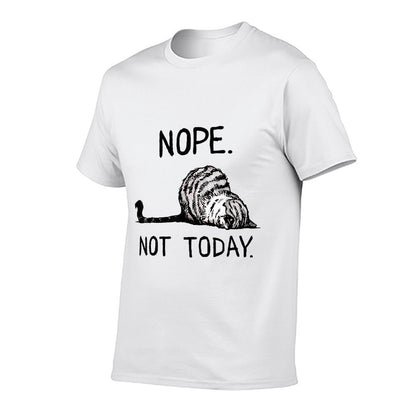 Nope Not Today Tabby Cat  Cotton T-Shirt