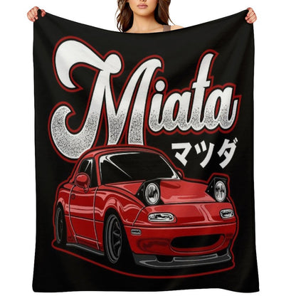 Miata MX-5 NA Red Throw Blanket