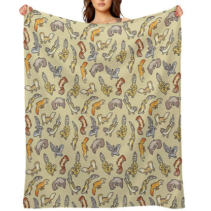 Chub Gecko Babies Throw Blanket