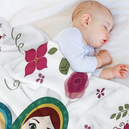 Russian Dolls White Throw Blanket