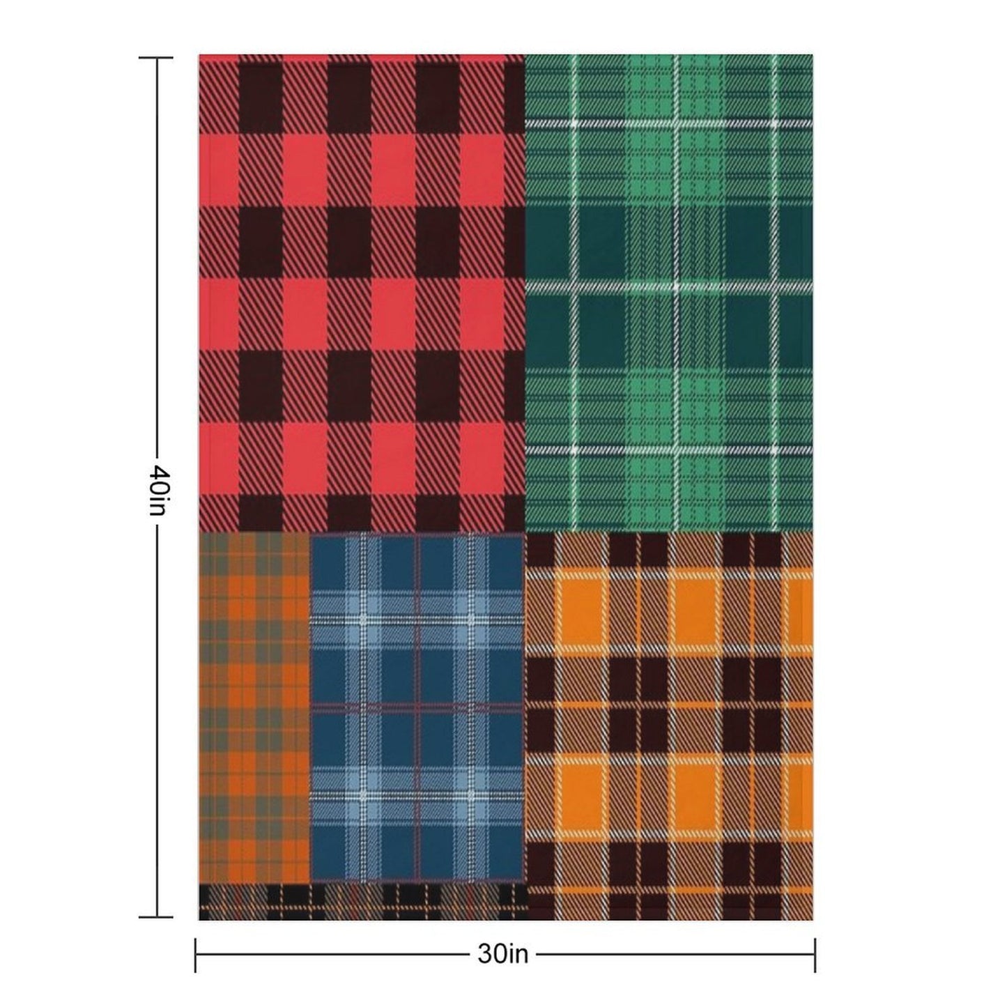 Patchwork Flannel Pattern Throw Blanket