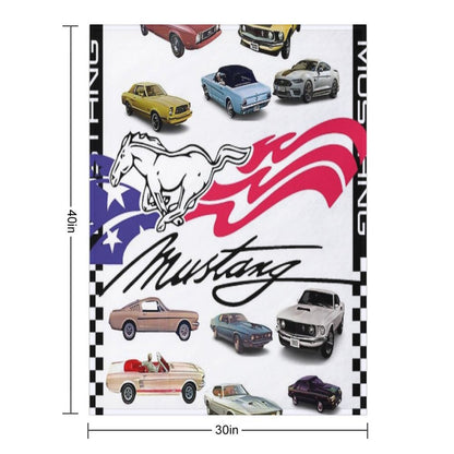 Ford Mustang Compilation Throw Blanket