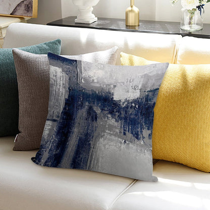 Blue Gray Abstract Soft Ultra-Soft Texture Throw Pillow