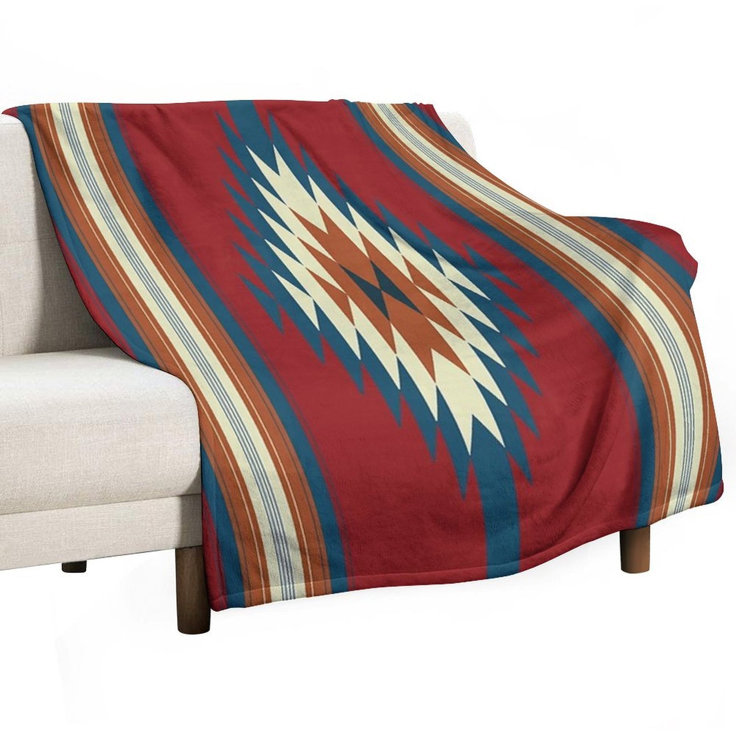 Southwestern Red Throw Blanket