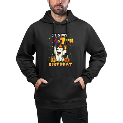 Its My 7th Birthday Ghost Halloween Kids Relaxed Fit Hoodie