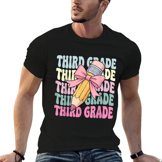 First Day Of School Third Grade Coquette 3rd Grade  Easy-care T-Shirt