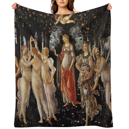 Sandro Botticelli - Primavera Throw Blanket