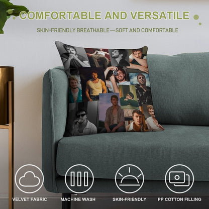 Paul Mescal Collage Soft Durable Construction Throw Pillow