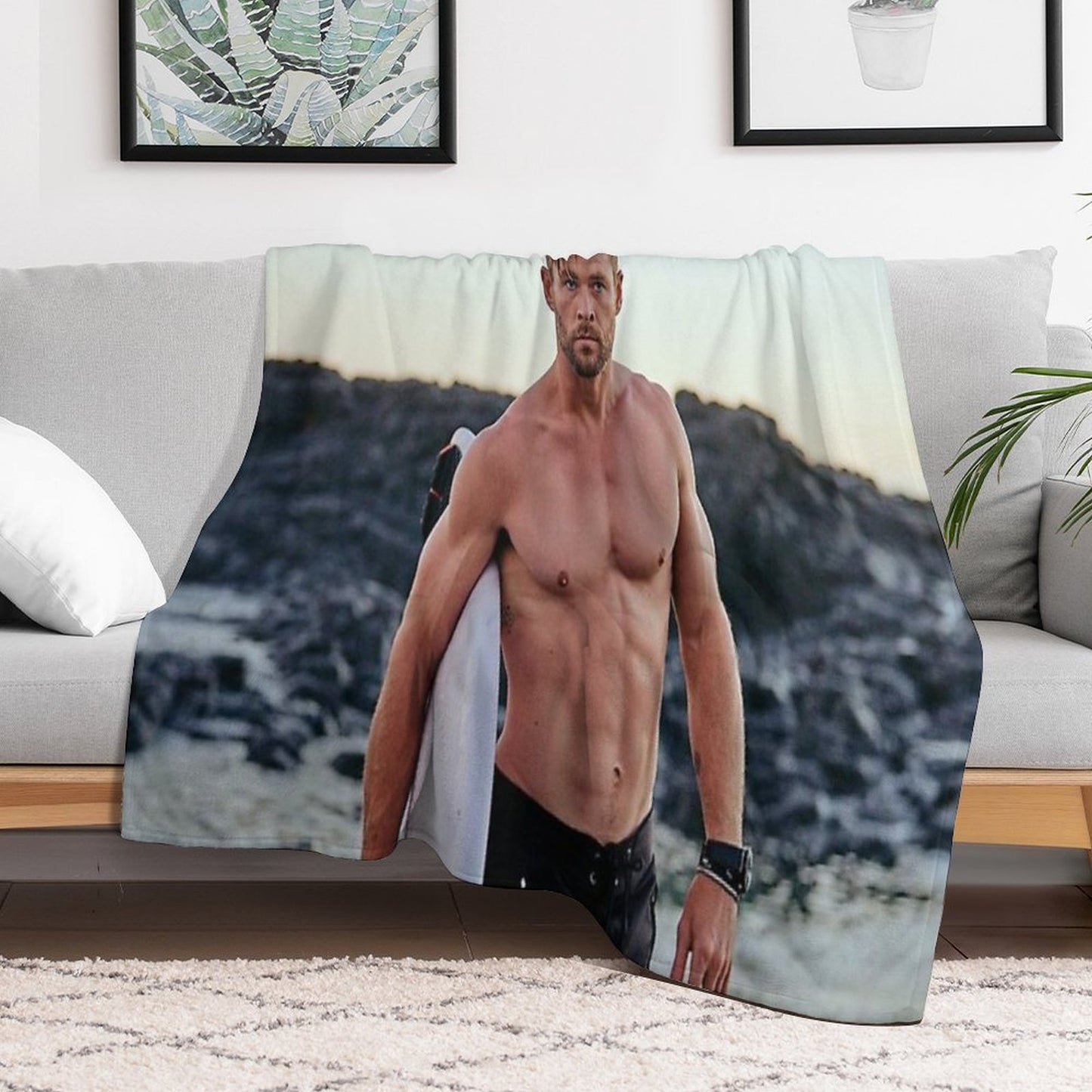 Chris Hemsworth Throw Blanket