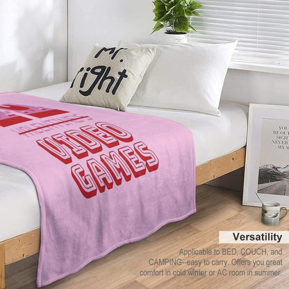 V Is For Video Games - Gaming Is My Valentine Throw Blanket