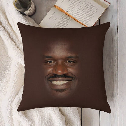 Shaq Fu Linen Throw Pillow Cover