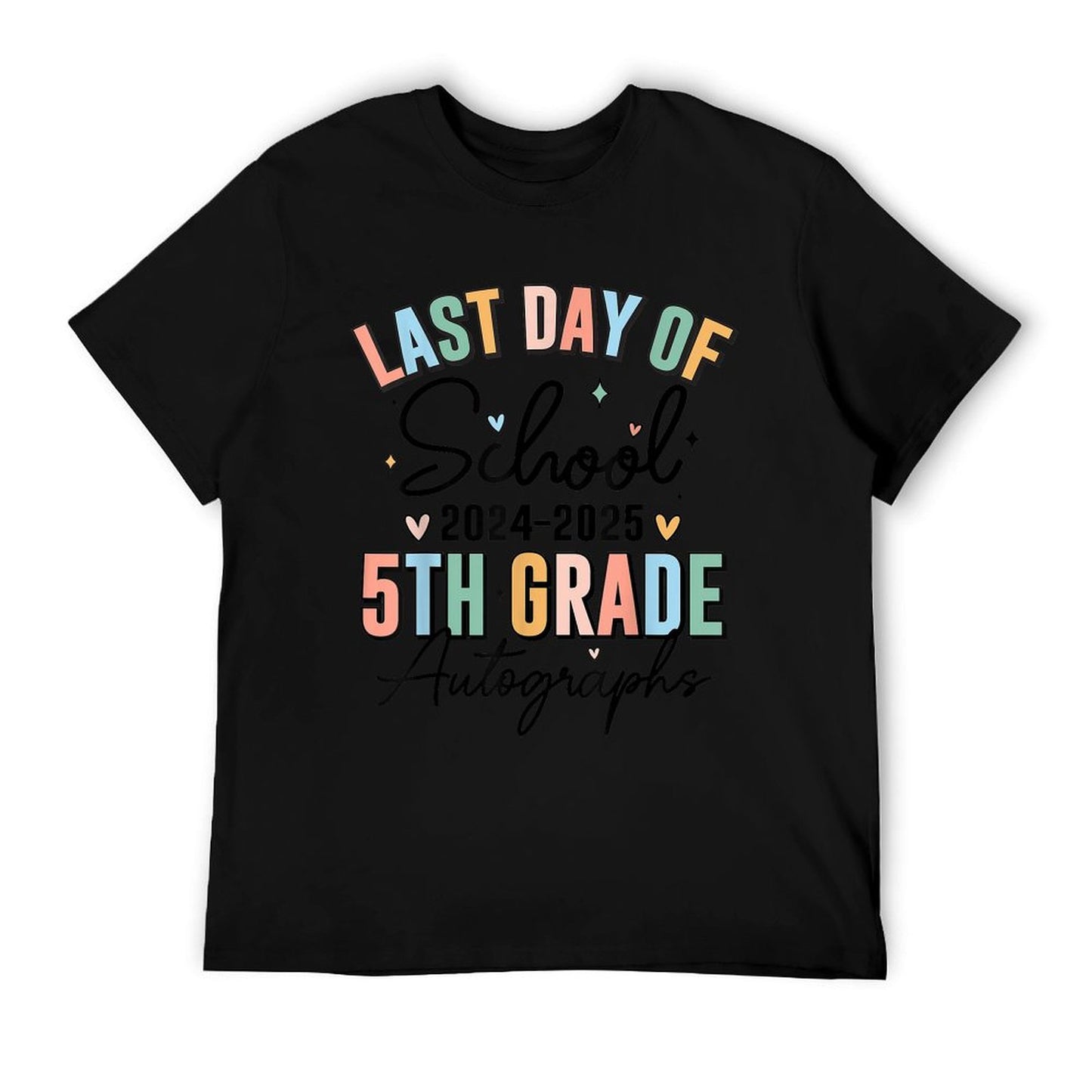 Last Day of School Autograph 5th Grade Graduation Boys Girls T-Shirt