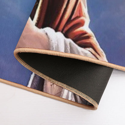 Keanu Reeves, Saint Keanu of Reeves, Keanu Reeves Original Religious Painting Bath Mat