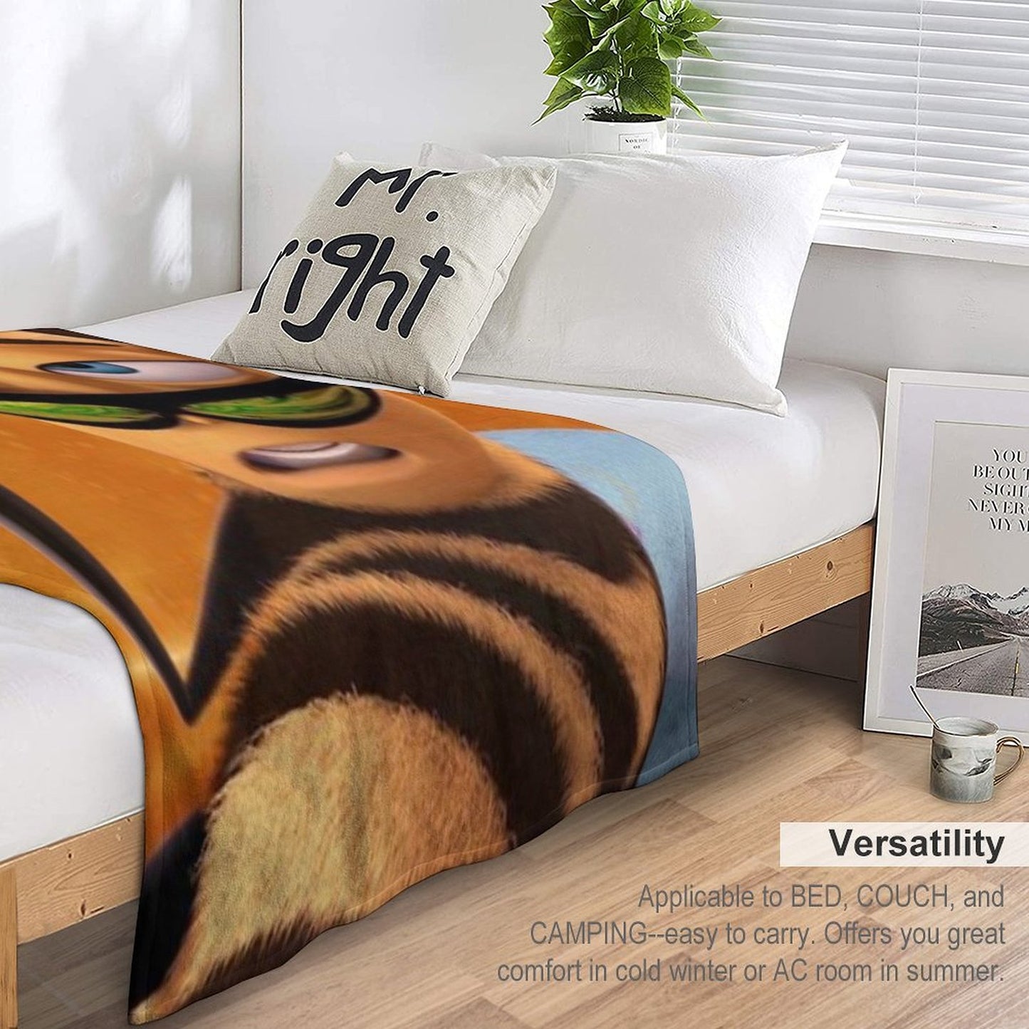 Bee Movie Barry Benson Meme Throw Blanket