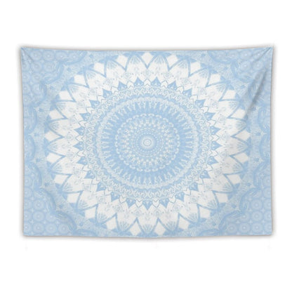 Baby Blue Boho Mandala Tapestry