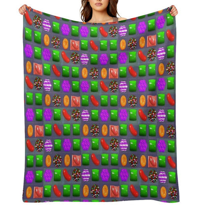 Candy Combo Candy Crush Throw Blanket