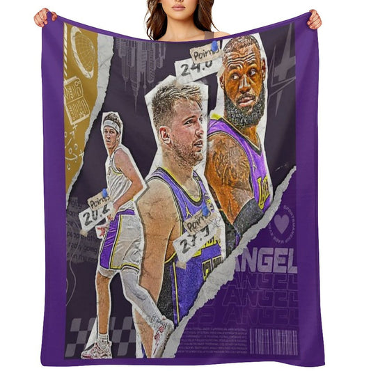 Los Angeles Basketball Squad Design 1 Throw Blanket