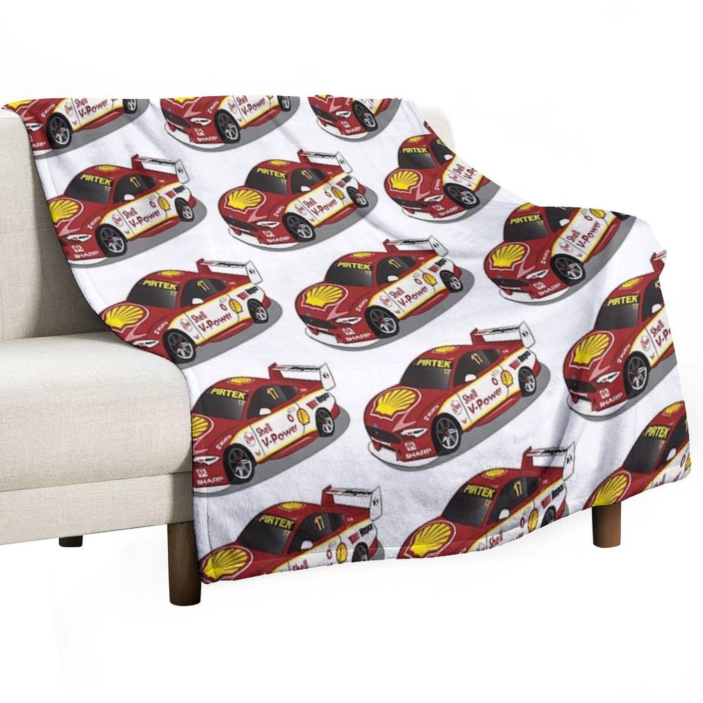 Scott McLaughlin 17 Ford Mustang 2019 Throw Blanket