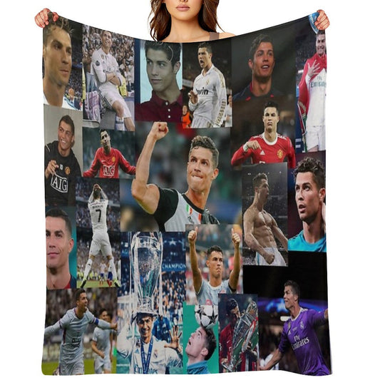 Ronaldo Collage Throw Blanket