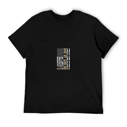 Girl Father's Day Daddy & Dad Of Girls Outnumbered T-Shirt