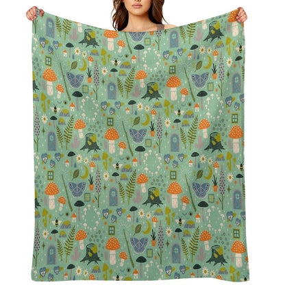 Fairy Garden Throw Blanket