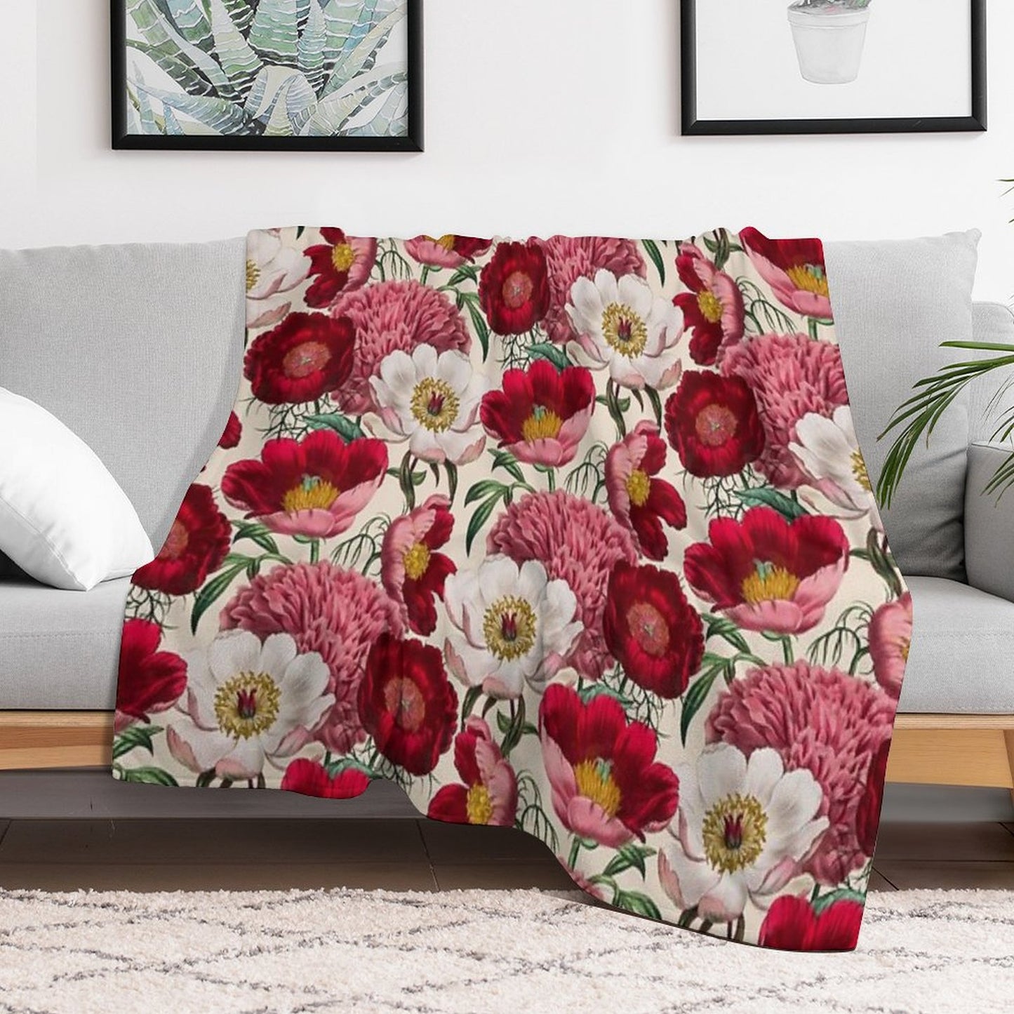 Flower Garden Throw Blanket