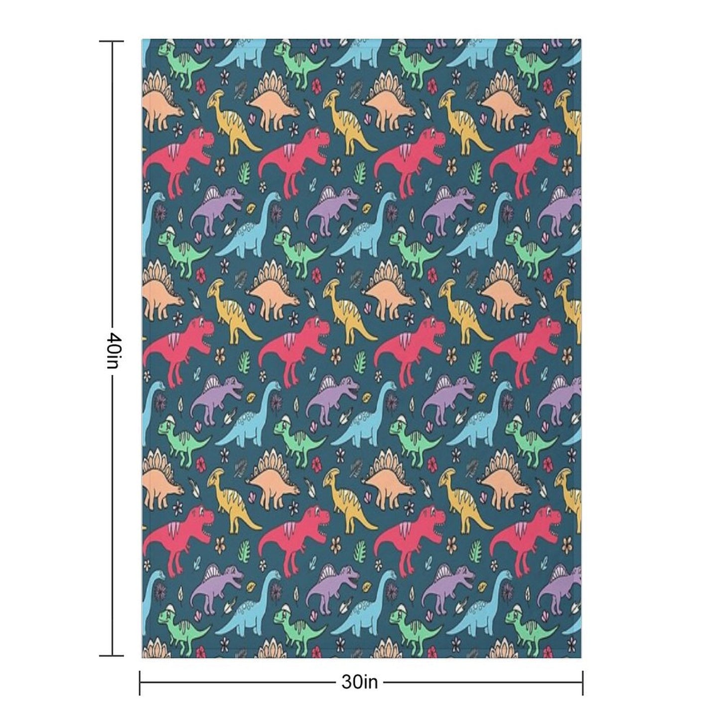 Dino Party - Dinosaur Pattern Throw Blanket