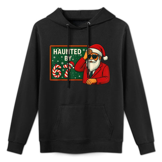 Haunted by 6-7 Funny Teacher 67 Santa Christmas Six Seven Easy Care Hoodie