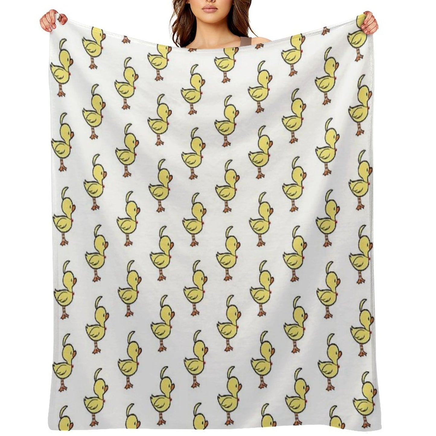Ahiru Duck Chibi Throw Blanket