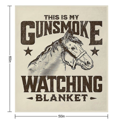 This Is My GUNSMOKE Watching Blanket Funny Retro TV Throw Blanket