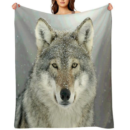 GREY WOLF Throw Blanket